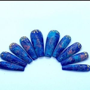 Ocean Marble 🌊 Nails